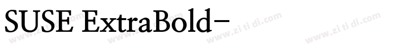 SUSE ExtraBold字体转换